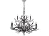 Eve 12-Light Brushed Graphite Black Chandelier