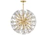 Maya 12-Light Unlacquered Brass Globe Pendant