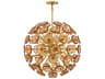 Maya 12-Light Unlacquered Brass Globe Pendant