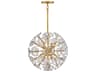 Maya 8-Light Unlacquered Brass Globe Pendant