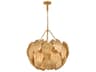 Camille 6-Light Distressed Brass Chandelier