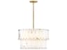 Simone 6-Light Burnished Gold Tiered Pendant