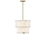 Simone 4-Light Burnished Gold Tiered Pendant
