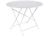 Bistro Steel Round Umbrella Hole Dining Table