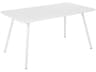 Luxembourg Aluminum Rectangular Umbrella Hole Dining Table