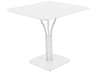Luxembourg Aluminum Square Umbrella Hole Dining Table
