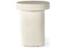 Thayer White Concrete Round End Table