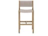 Solano Thick Grey Rope / Washed Brown Teak Strap Bar Stool