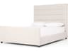 Easton Daphne Cambric Ivory Almond White Parrawood Upholstered Queen Platform Bed