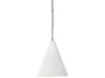 Hutton 1-Lights Matte White Plaster Antiqued Iron Black Dome Pendant