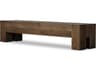 Wesson Ebony Rustic Wormwood Oak Black Accent Bench