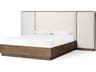 Bolton White Oak Wood Upholstered Queen Platform Bed