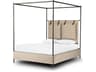Irondale Leigh Beige Queen Canopy Bed