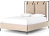 Irondale Leigh Beige Upholstered King Platform Bed