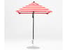 Frankford Monterey Market Fiberglass 6.5 Foot Square Pulley Lift Outdoor Patio Umbrella - Special Order Striped Fabric