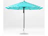 Frankford Monterey Market Fiberglass 11 Foot Octagon Pulley Lift Patio Umbrella - Special Order Striped Fabric