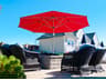 Frankford Eclipse Commercial Cantilever 13 Foot Octagon Crank Lift Outdoor Patio Umbrella