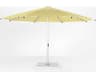 Frankford Nova Giant Center Aluminum Matte Silver 16 Foot Octagon Telescoping Crank Outdoor Patio Umbrella - Striped Fabric