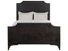 Alexandra Cerused Forest Black Mindi Wood Queen Panel Bed