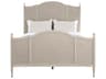 Caroline Cerused White Mindi Wood Queen Panel Bed