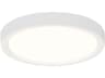 Lotus 1-Light White Round Flush Mount