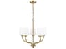 Windom 5-Light Satin Brass Glass Chandelier