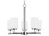 Oslo 5-Light Chrome Glass Cylinder Chandelier