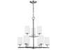 Oslo 9-Light Chrome Glass Cylinder Tiered Chandelier