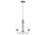 Seville 3-Light Brushed Nickel Glass Bell Chandelier