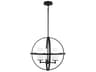 Alturas 3-Light Midnight Black Glass Globe Chandelier