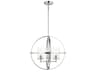 Alturas 3-Light Brushed Nickel Glass Globe Chandelier