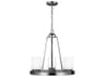 Kemal 3-Light Brushed Nickel Glass Cylinder Chandelier