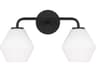 Jett 2-Light Midnight Black Vanity Light