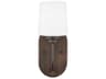 Windom 1-Light Bronze Glass Wall Sconce