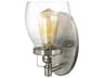 Belton 1-Light Brushed Nickel Glass Wall Sconce