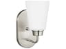 Kerrville 1-Light Brushed Nickel Glass Wall Sconce