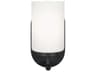 Oslo 1-Light Midnight Black Glass Wall Sconce