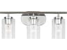 Oslo 3-Light Chrome Glass Vanity Light