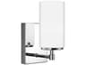 Alturas 1-Light Chrome Glass Wall Sconce