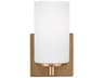Hettinger 1-Light Satin Brass Glass Wall Sconce