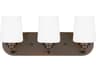 Windom 3-Light Bronze Glass Vanity Light
