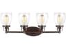 Belton 4-Light Bronze Glass Vanity Light