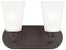 Kerrville 2-Light Bronze Glass Vanity Light