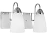 Seville 2-Light Chrome Glass Vanity Light