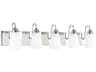 Seville 5-Light Chrome Glass Vanity Light