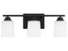 Vinton 3-Light Midnight Black Vanity Light