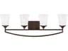 Hanford 4-Light Bronze Glass Vanity Light