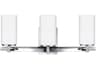 Alturas 3-Light Chrome Glass Vanity Light