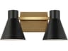 Towner 2-Light Satin Brass Vanity Light