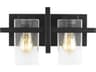 Mitte 2-Light Midnight Black Glass Vanity Light